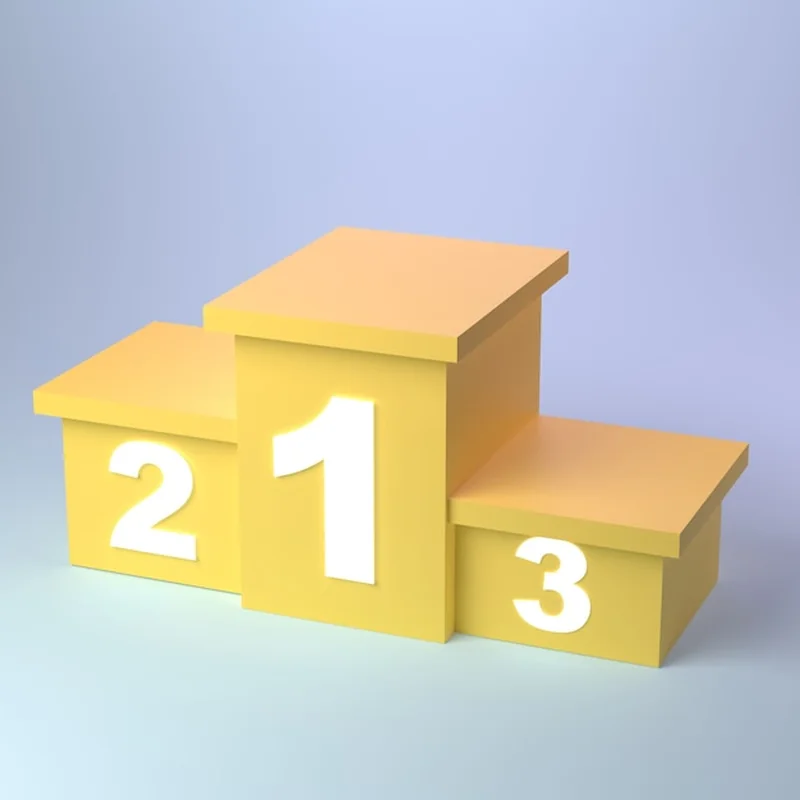 Olimpiada 3D ilustracja podium dla zwycięzców