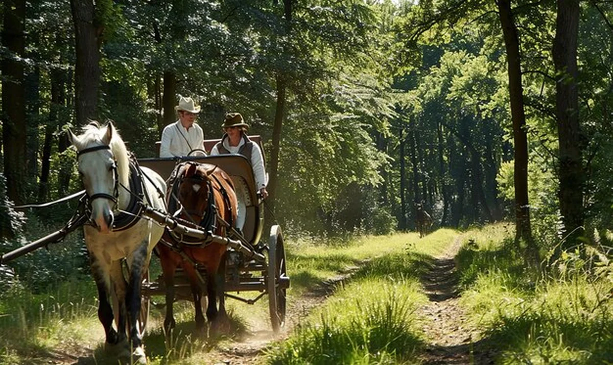 Wycieczka w powozie konnym przez malowniczy krajobraz